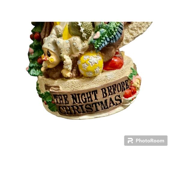 Vintage 1991 GINY Twas Night Before Christmas Music Figure Box Santa Claus - Picture 2 of 4